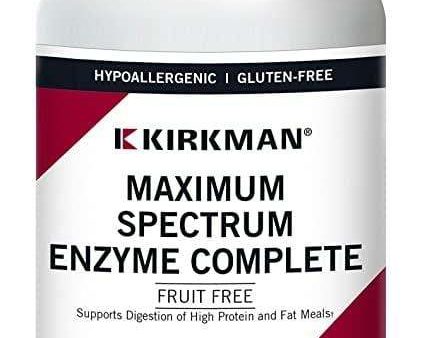 Maximum Spectrum Enzym-Complete DPP-IV™ Fruit Free w Isogest® - 120 capsules - Kirkman Hot on Sale