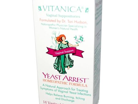 Yeast Arrest - Vaginal Support - 14 Vaginal Suppositories - Vitanica For Sale