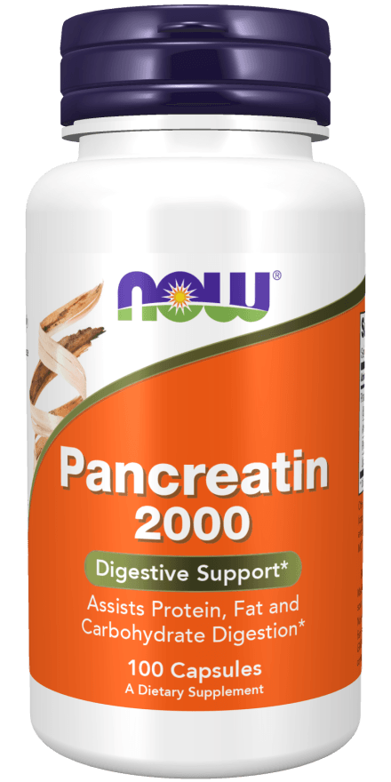 Pancreatin 2000 (10X 200 mg) 100 Capsules - Now Foods For Sale