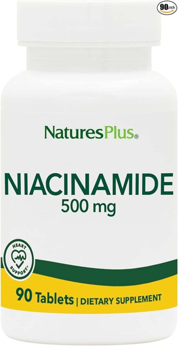 Niacinamide 500 mg 90 Tablets - Nature s Plus on Sale