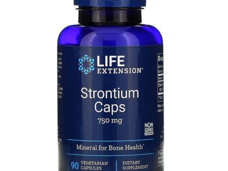 Strontium Caps, Mineral for Bone Health, 750 mg, 90 Veggie Caps - Life Extension on Sale