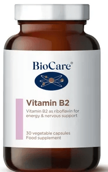 Vitamin B2- 30 Veg Capsules - Biocare Supply