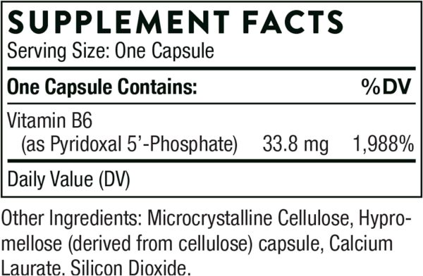 Pyridoxal 5 -Phosphate ( P5P P-5-P) , 180 Veggie Caps - Thorne Research Sale