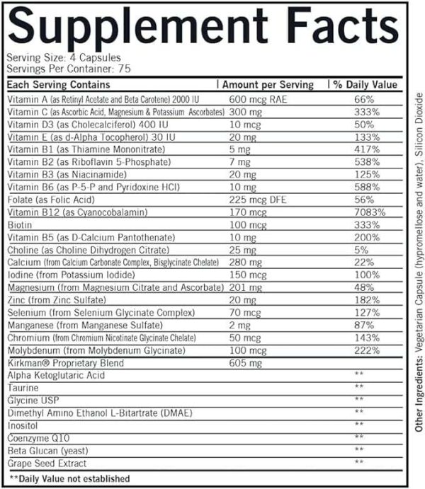 Spectrum Complete II (Hypoallergenic), 300 Capsules - Kirkman Laboratories For Cheap