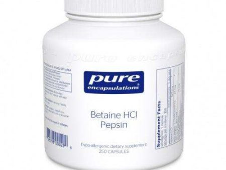 Betaine HCL Pepsin 250 capsules - Pure Encapsulations Hot on Sale