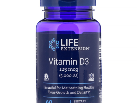 Vitamin D3 5000 IU, 60 Softgels - Life Extension For Sale