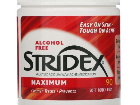 Stridex, Single-Step Acne Control, Maximum, Alcohol Free, 90 Soft Touch Pads For Discount