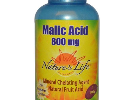 Malic Acid, 800 mg, 250 Veggie Caps - Nature s Life Online Sale