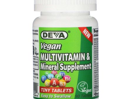 Vegan Multivitamin & Mineral Supplement, 90 Tiny Tablets - Deva Online