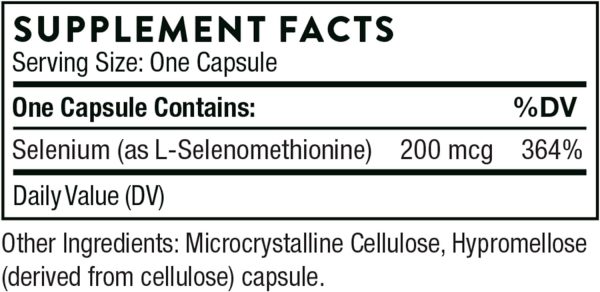 Selenium (Selenomethionine) 60 Veggie Caps - Thorne Research Fashion