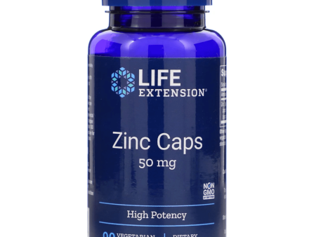 Zinc Caps, High Potency, 50mg, 90 Capsules - Life Extension Fashion