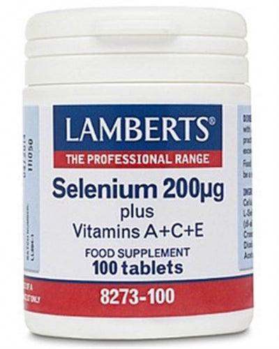 Selenium 200 mcg plus A+C+E, 100 tabs - Lamberts For Discount