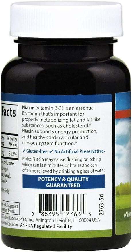 Niacin 50 mg 300 Tablets - Carlson Labs Online Hot Sale