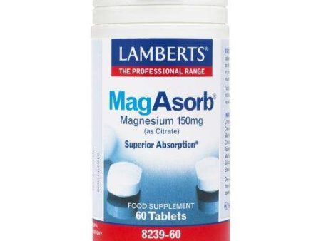 MagAsorb® Magnesium 150mg (as Citrate) 60 tabs - Lamberts Hot on Sale