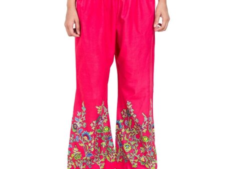 Asmaani Dark Pink Color Digital Print Sarara Cheap