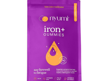 Nyumi IronGummies to Boost Energy & Reduce Fatigue - Zinc, Spinach Extract & Vitamin B12 Supply