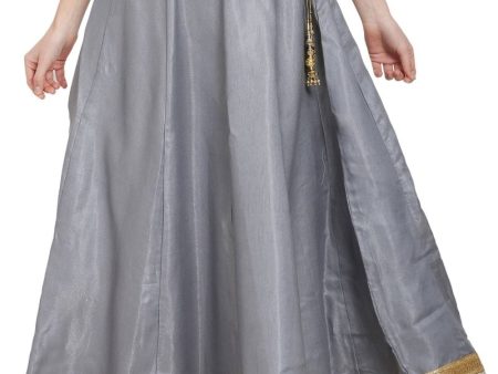 Asmaani Grey Color Maxi Skirt Fashion