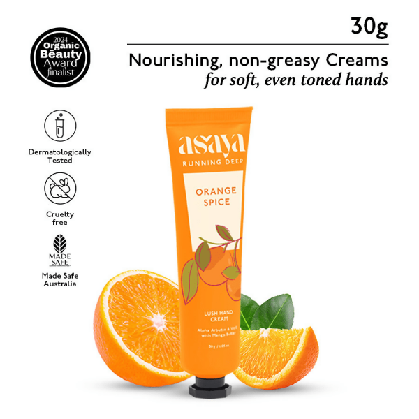 Asaya Orange Hand Cream Softens Dry, Rough Hands For Men & Women Discount