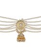 18K Gold Plated Traditional Ethnic Floral Design Kundan And Stone Studded Adjustable Pearl Kamarband Belly Chain Kandora Wait Belt For Women - Wahe Jewels For Cheap