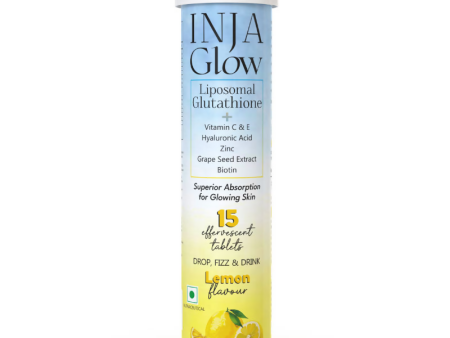 Inja Glow Liposomal Glutathione Drop Fizz & Drink Effervescent Tablets - Lemon on Sale