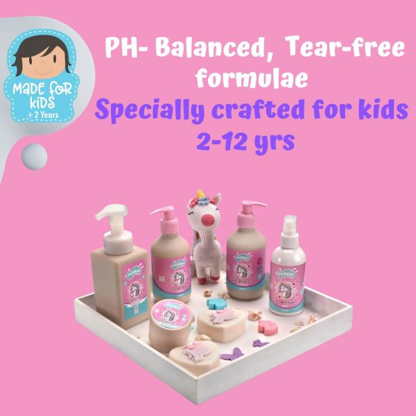 Puddles Organic Playful Shampoo For Kids -Unicorn Magic - Age 2-12 Yrs, Tear-Free, Ph Balanced, Sulfate-Paraben Free Discount