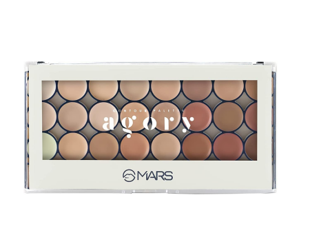 MARS Cosmetics 24 Shade Agory Cream Contour Palette With Brush - Shade-01 on Sale