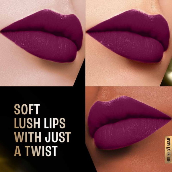 Lakme Forever Matte Lipstick, Made With French Rose Oil - Purple Diamond Online now