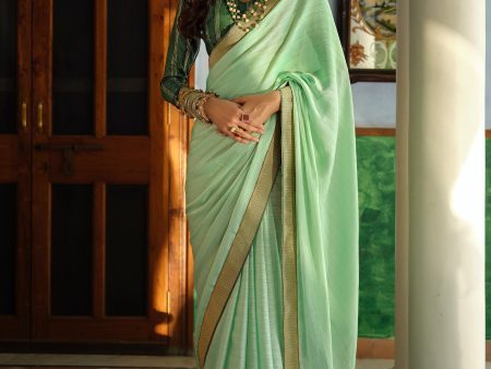 Green Art Silk Woven Saree - Aanika on Sale