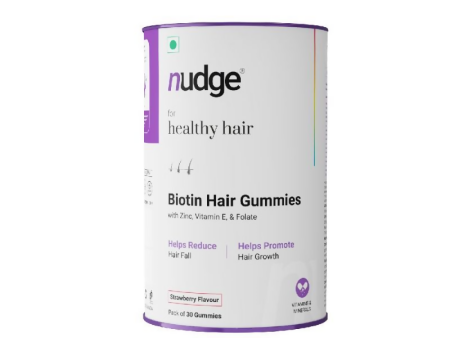 Nudge Biotin Hair Gummies - Strawberry Flavour Discount