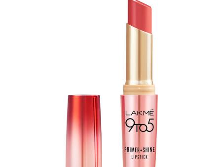 Lakme 9 To 5 Primer + Shine Lipstick - Burnt Red Online now