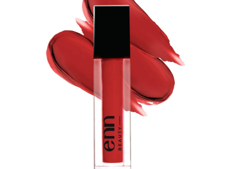 Enn Semi Matte Red Liquid Lipstick - Sangria Red Online now