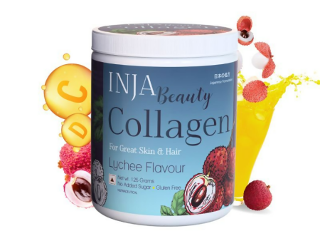 Inja Beauty Collagen For Skin- Hair & Nails- With Vit C- Glutathione- Biotin - Lychee Flavour Cheap