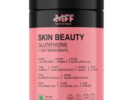 MyFitFuel Skin Beauty Glutathione + Lycopene, Vitamin C & E, Hyaluronic Acid, Biotin Capsules Sale