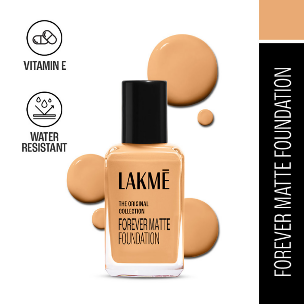 Lakme Forever Matte Foundation For Superior Coverage - Resist Coral Discount