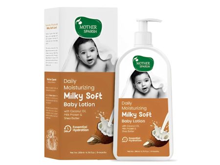 Mother Sparsh Milky Soft Baby Lotion With Milk Protein, Coconut Oil & Shea Butter For 24Hrs Moisturization Online Sale