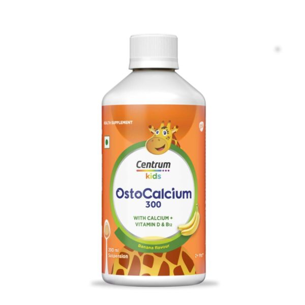 Centrum OstoCalcium 300 Suspension for Kids, Vit D & Calcium to support Growth, Strong Bones & Teeth Online now