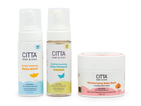 Citta Baby & Kids Baby Bath Set - Baby Body Wash, Baby Shampoo & Baby Balm For Cheap