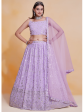 Lavender Georgette Zari,Sequence Embroidery Work Lehenga Choli - Jihu Culture For Cheap