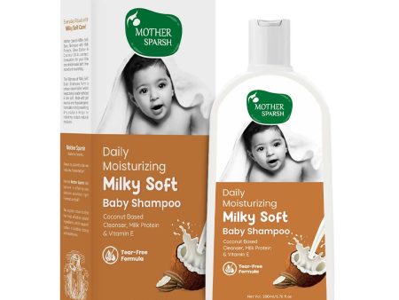 Mother Sparsh Milky Soft Baby Shampoo With Milk Protein, Vitamin E & Coconut Oil, For Daily Moisturizing | Tear Free Formula Fashion