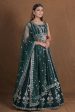 Bottlegreen Georgette Zari,Sequence Thread Embroidery Work Lehenga Choli - Jihu Culture Online Sale