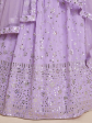 Lavender Georgette Zari,Sequence Embroidery Work Lehenga Choli - Jihu Culture For Cheap