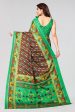 NOZ2TOZ Women Casual Wear Printed Dhola Silk Saree with Un Stitched Blouse - Brown Online Sale