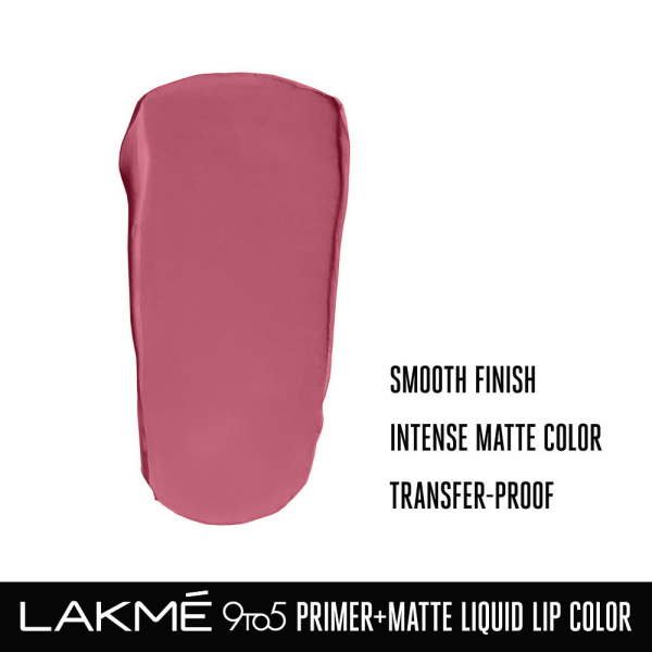 Lakme 9to5 Primer + Matte Liquid Lip Color - MP1 Everyday Pink Hot on Sale