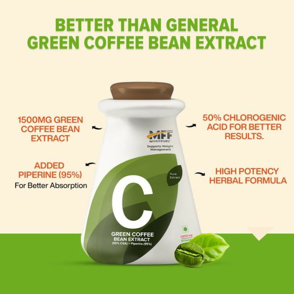 MyFitFuel Green Coffee Extract + Piperine Capsules For Cheap