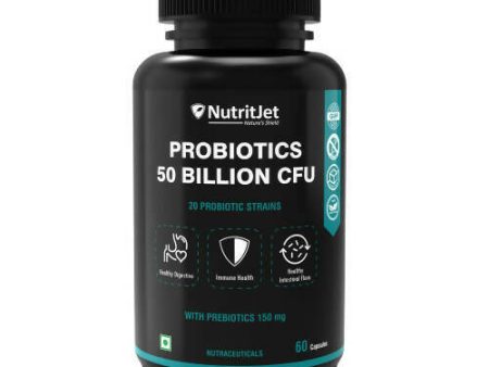 NutritJet Probiotic Supplement 50 Billion CFU Veg Capsules on Sale