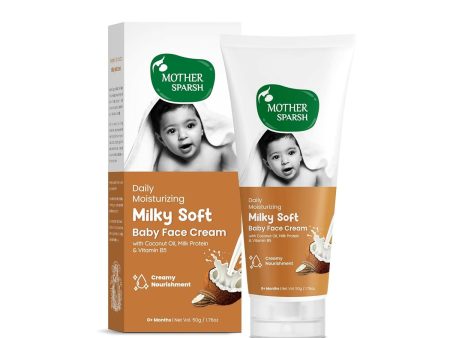 Mother Sparsh Milky Soft Baby Face Cream With Coconut Oil, Milk Protein & Vitamin B5, Non Sticky Baby Cream Prevents Dryness Cheap