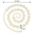 18K Gold Plated Traditional Ethnic Floral Design Kundan Studded Adjustable Pearl Kamarband Belly Chain Kandora Wait Belt For Women - Wahe Jewels Hot on Sale