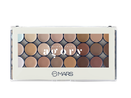 MARS Cosmetics 24 Shade Agory Cream Contour Palette With Brush - Shade-02 Online now