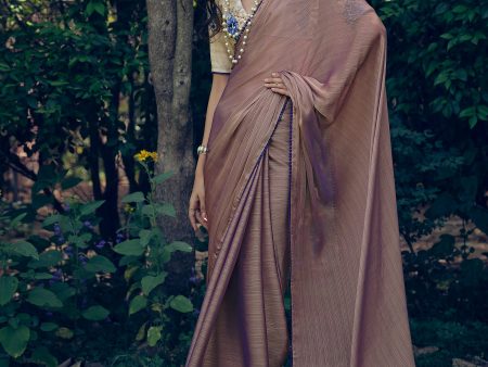 Brown Art Silk Woven Saree - Aanika For Cheap