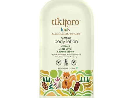 Tikitoro Kids Soothing Body Lotion 100% Vegan with Avocado, Cocoa Butter, Kashmiri Saffron Extract, Moisturizes, Soothes & Nourishes Skin Cheap